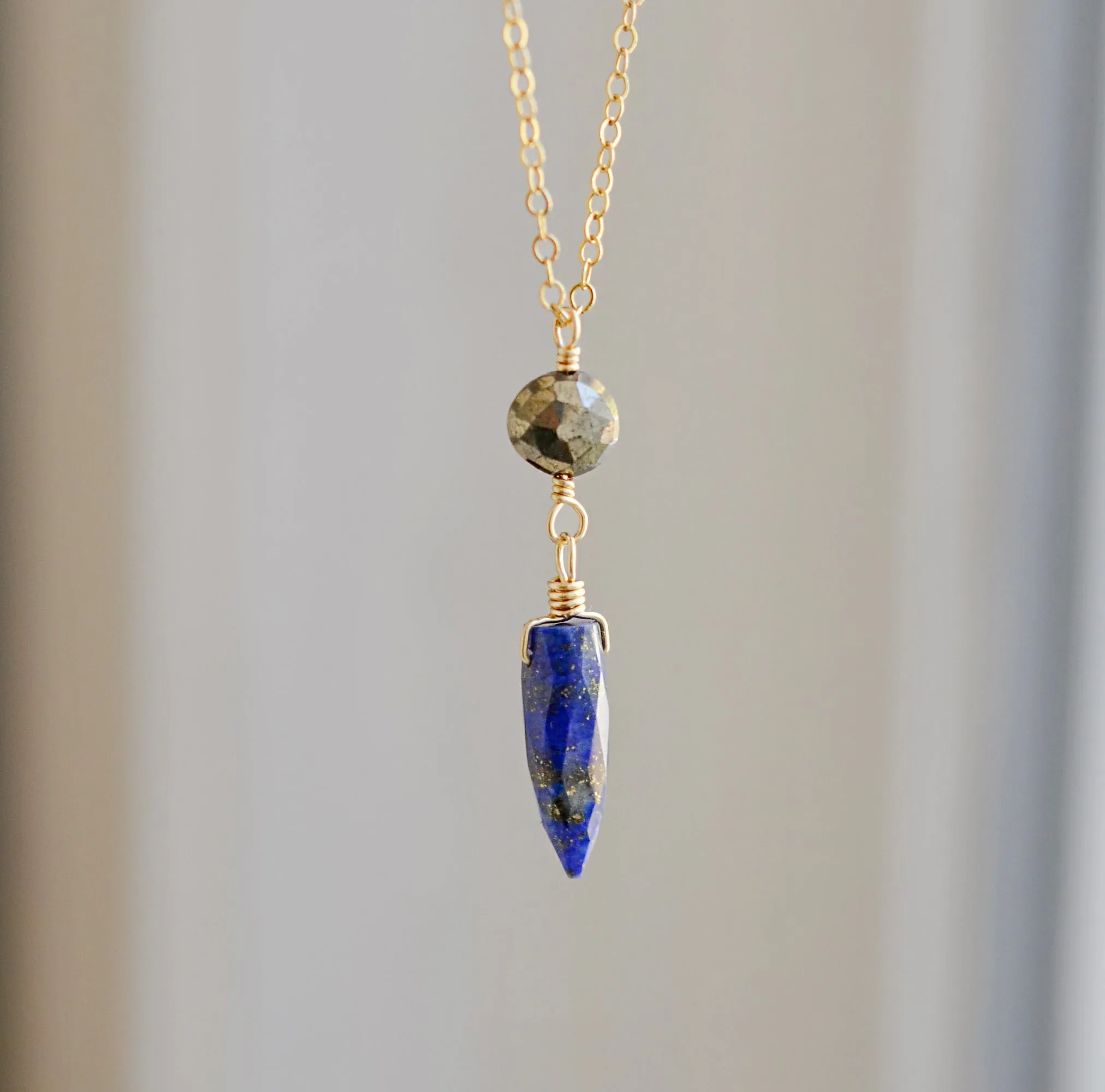 Lapis Lazuli & Pyrite Necklace