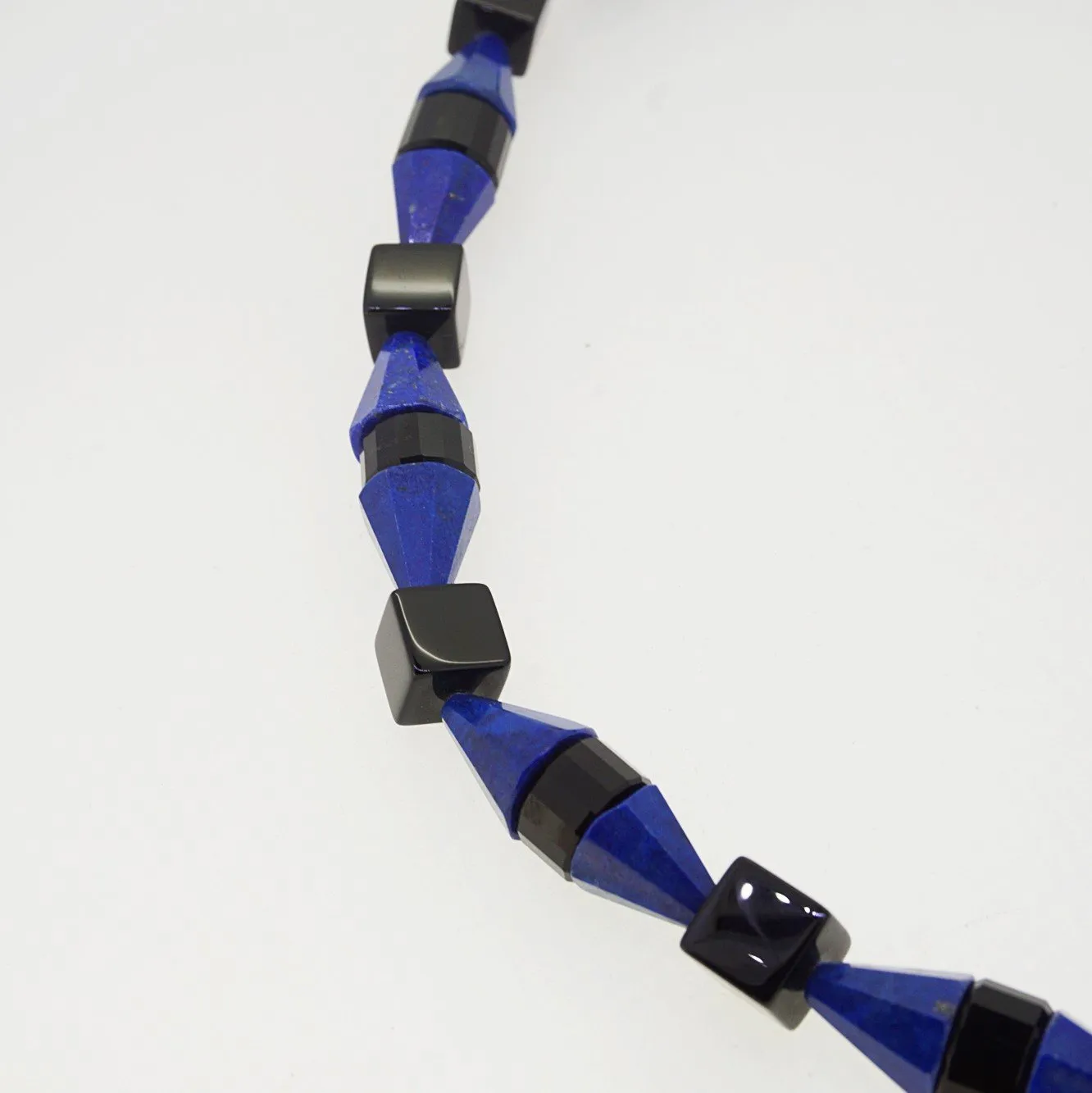 Lapis Lazuli and Onyx Geometric Shapes