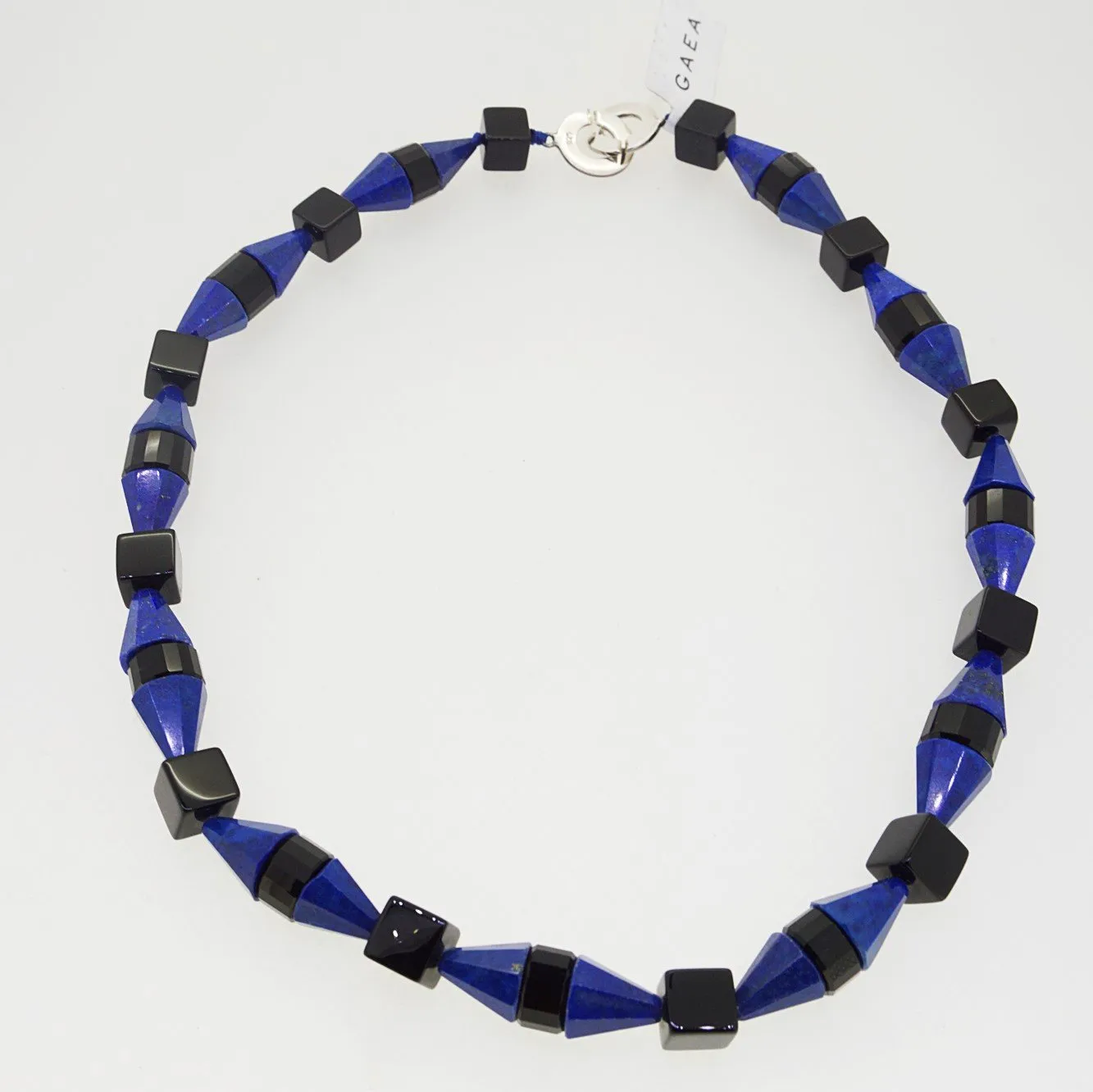 Lapis Lazuli and Onyx Geometric Shapes