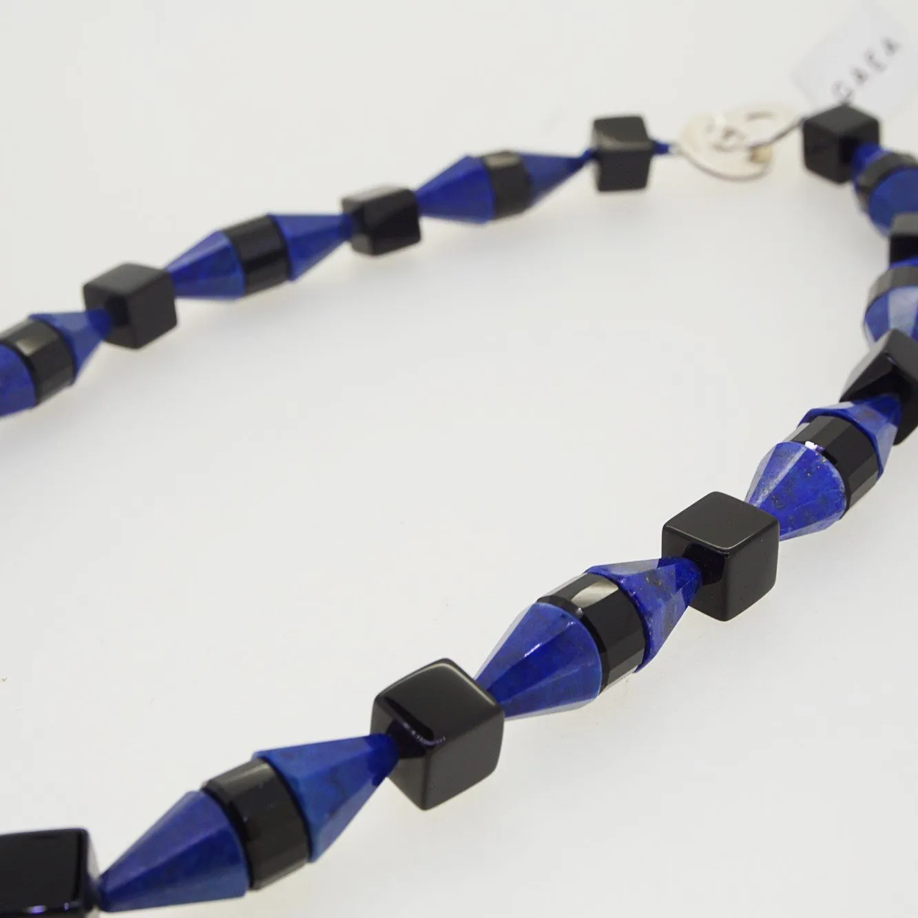 Lapis Lazuli and Onyx Geometric Shapes