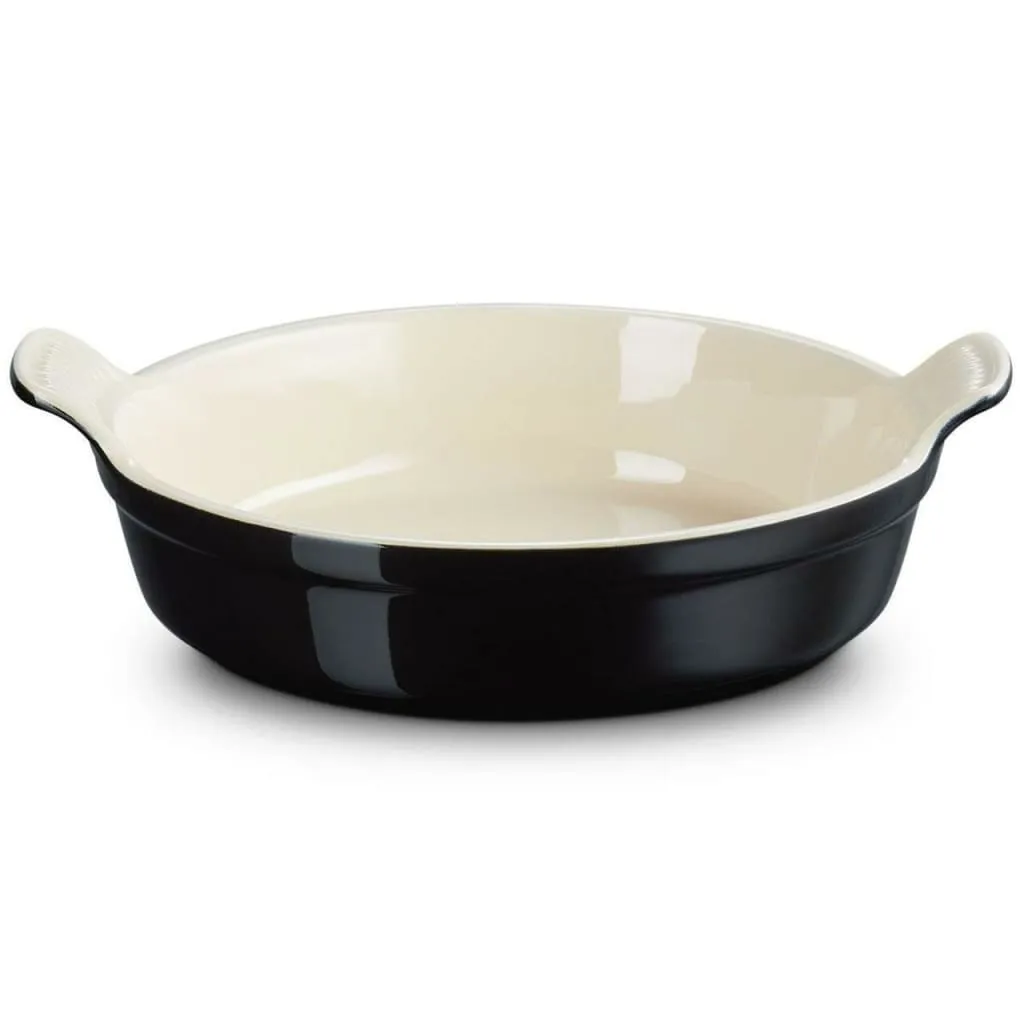 Le Creuset Stoneware Heritage Round Dish 24cm Onyx Black