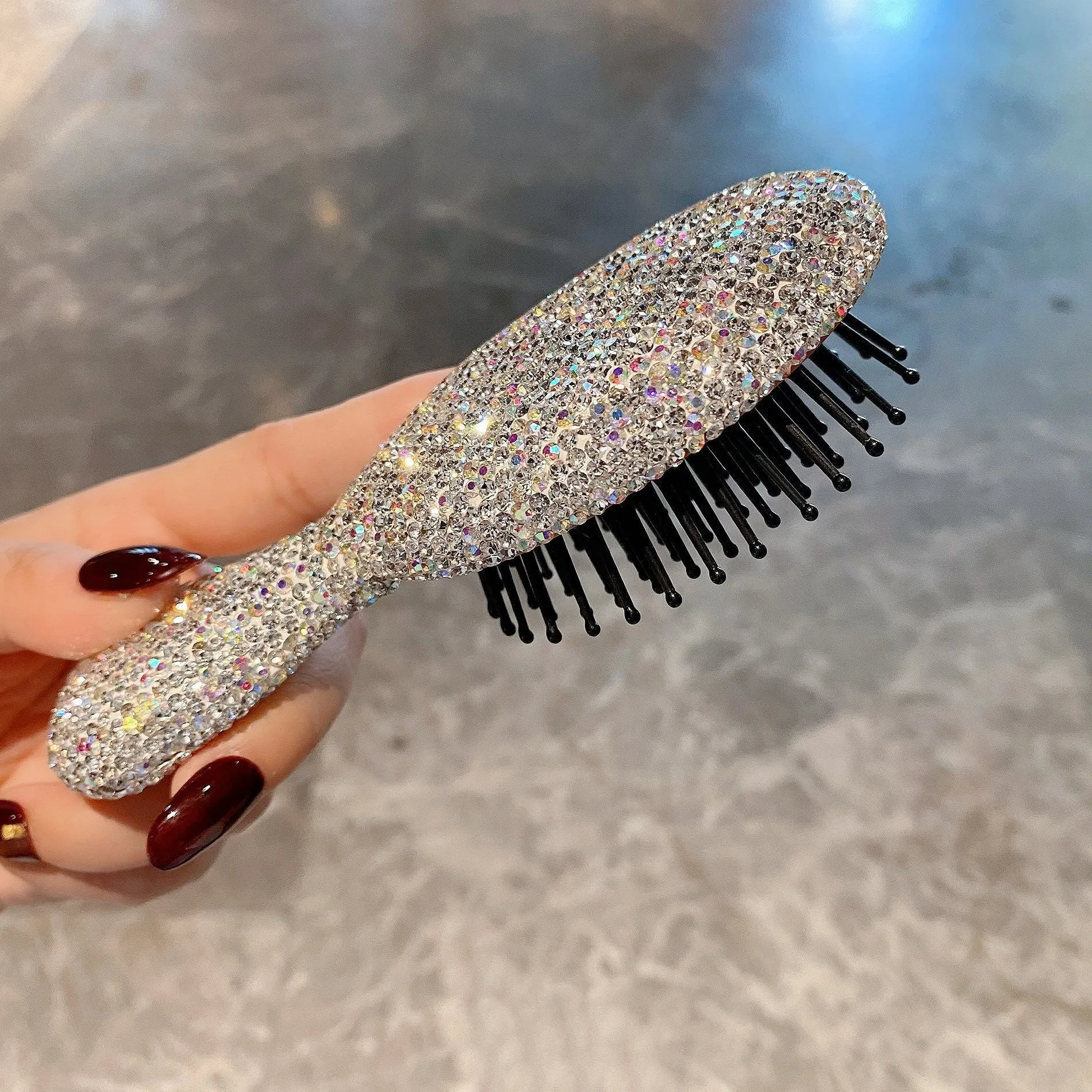 Luxury Diamond Massage Comb Hairstyles Women Curly Hair Styling Tools Portable Home Hairbrush Hair Accessories