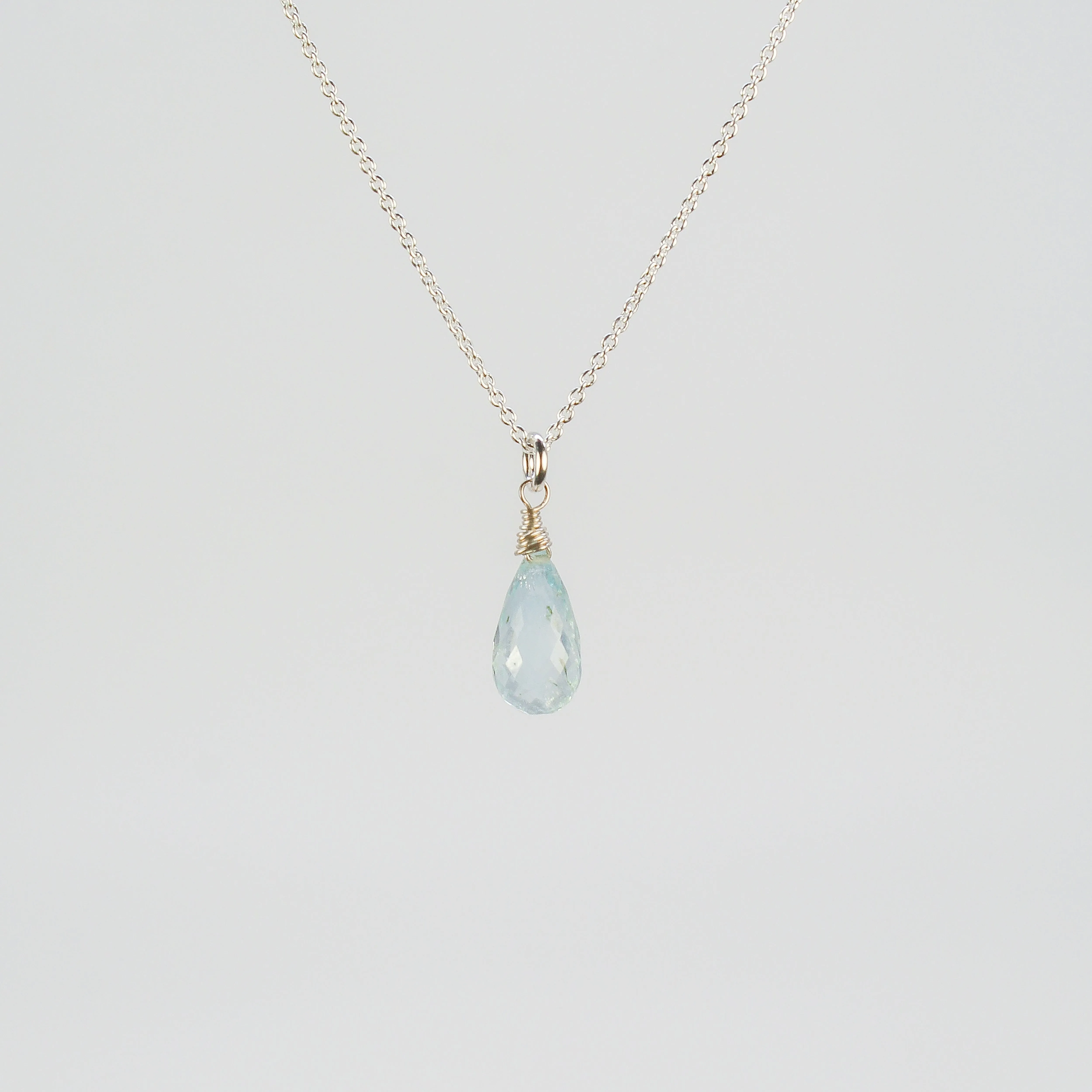 NEW! Faceted Aquamarine Pendant by Rina Young