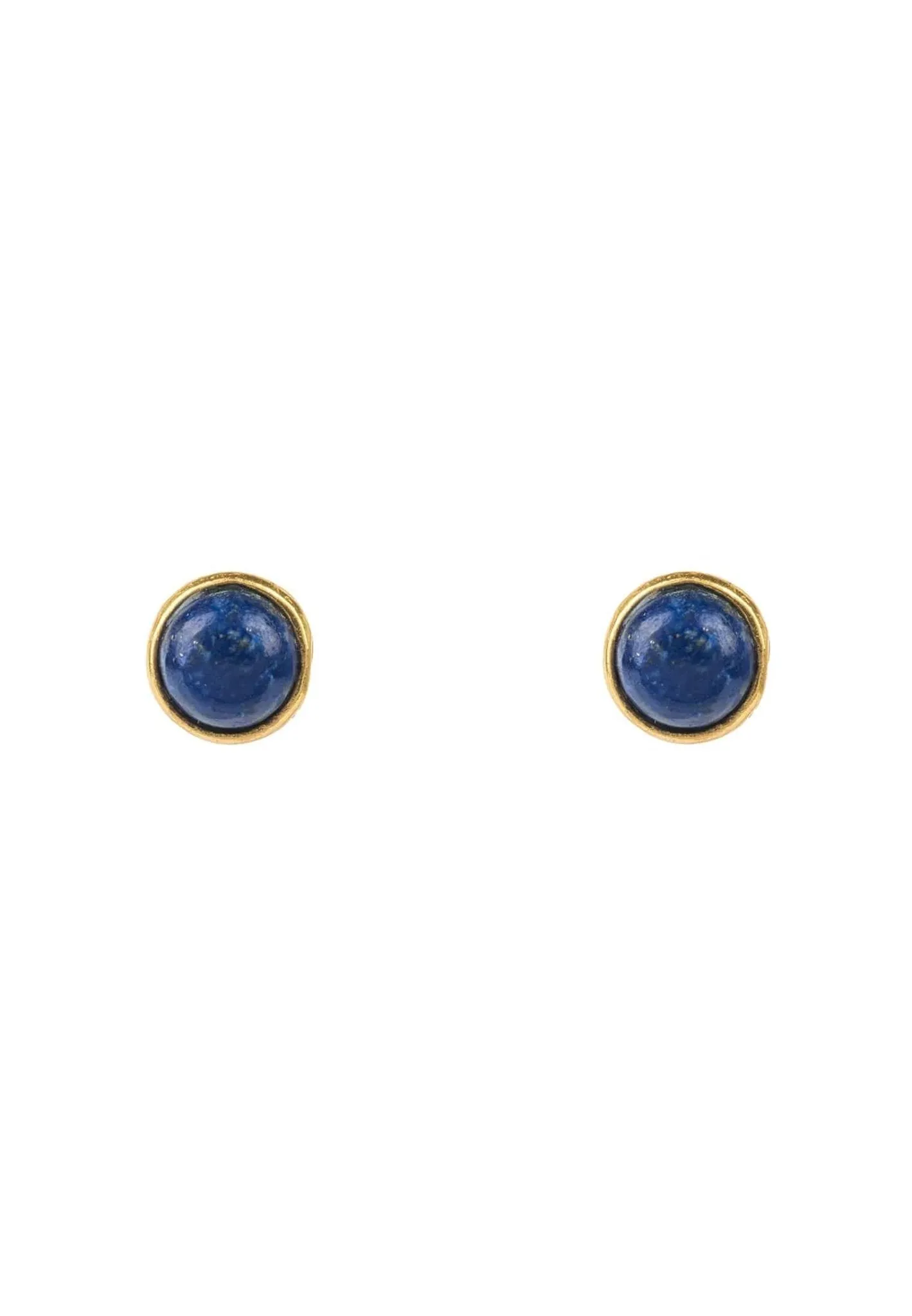 Petite Gemstone Earrings Gold Lapis Lazuli