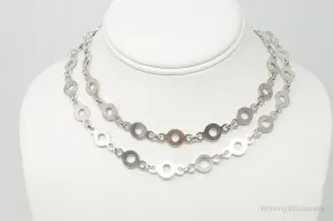 Rare Vintage Norwegian Modernist David Andersen Sterling Silver Necklace