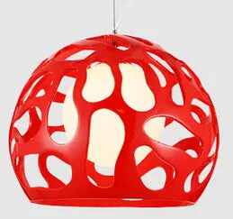 Resin pendant light in 3 different colors