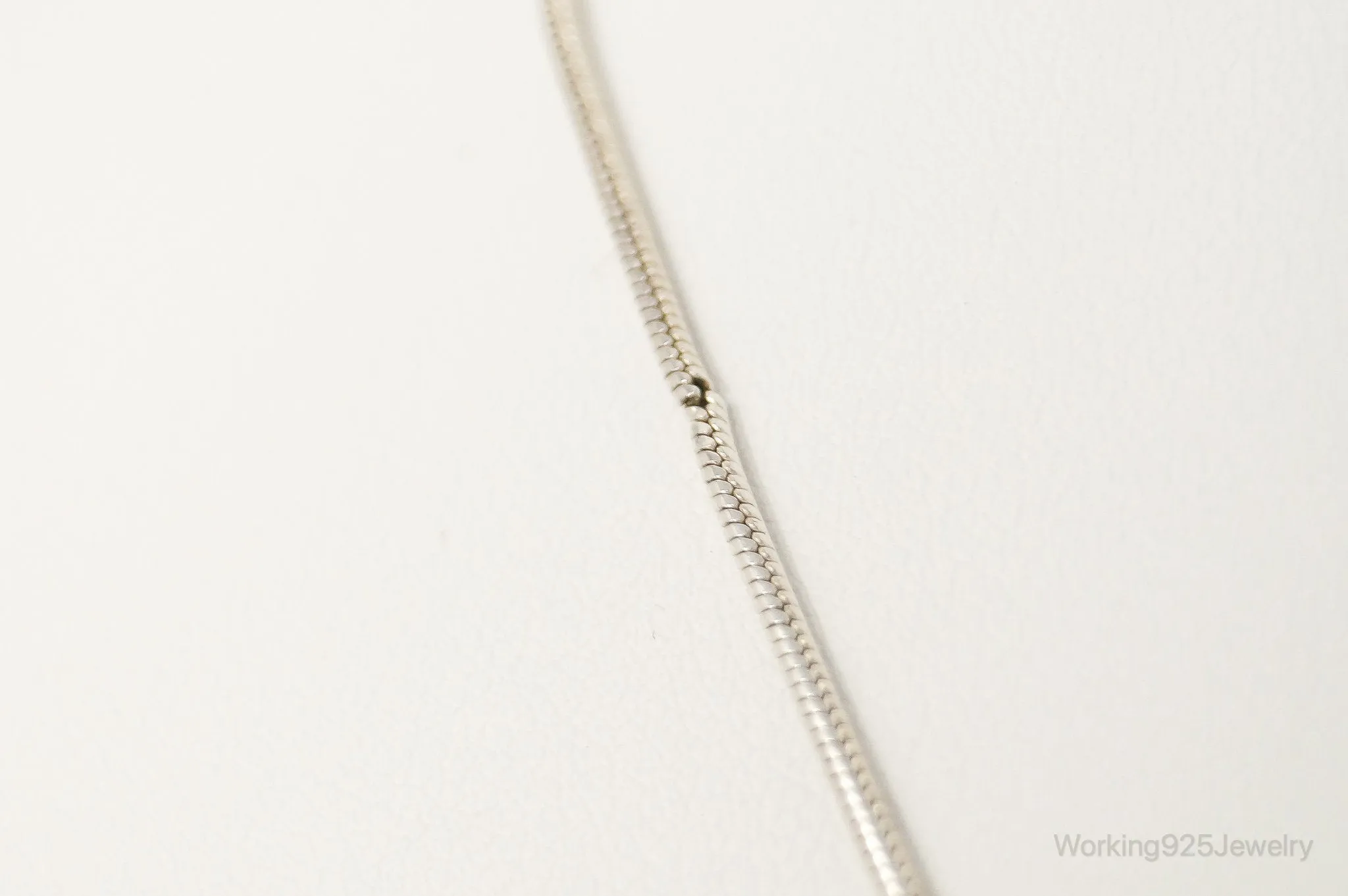 Serotonin Molecule Sterling Silver Necklace