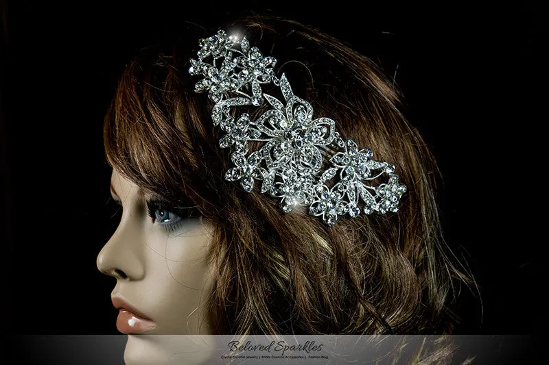 Sheri Vintage Cascade Flower Hair Comb | Crystal