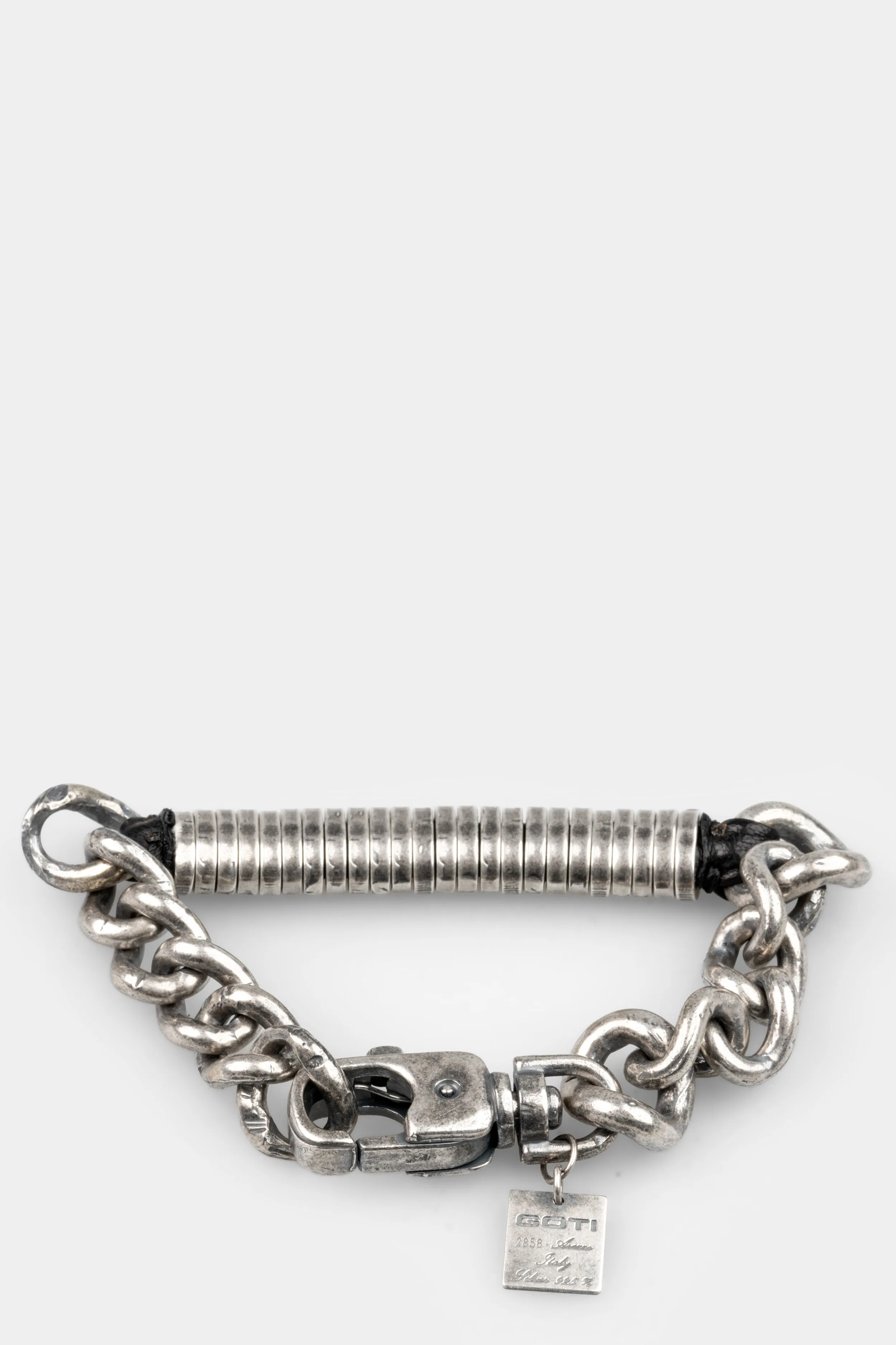 Silver chain eyelet bracelet