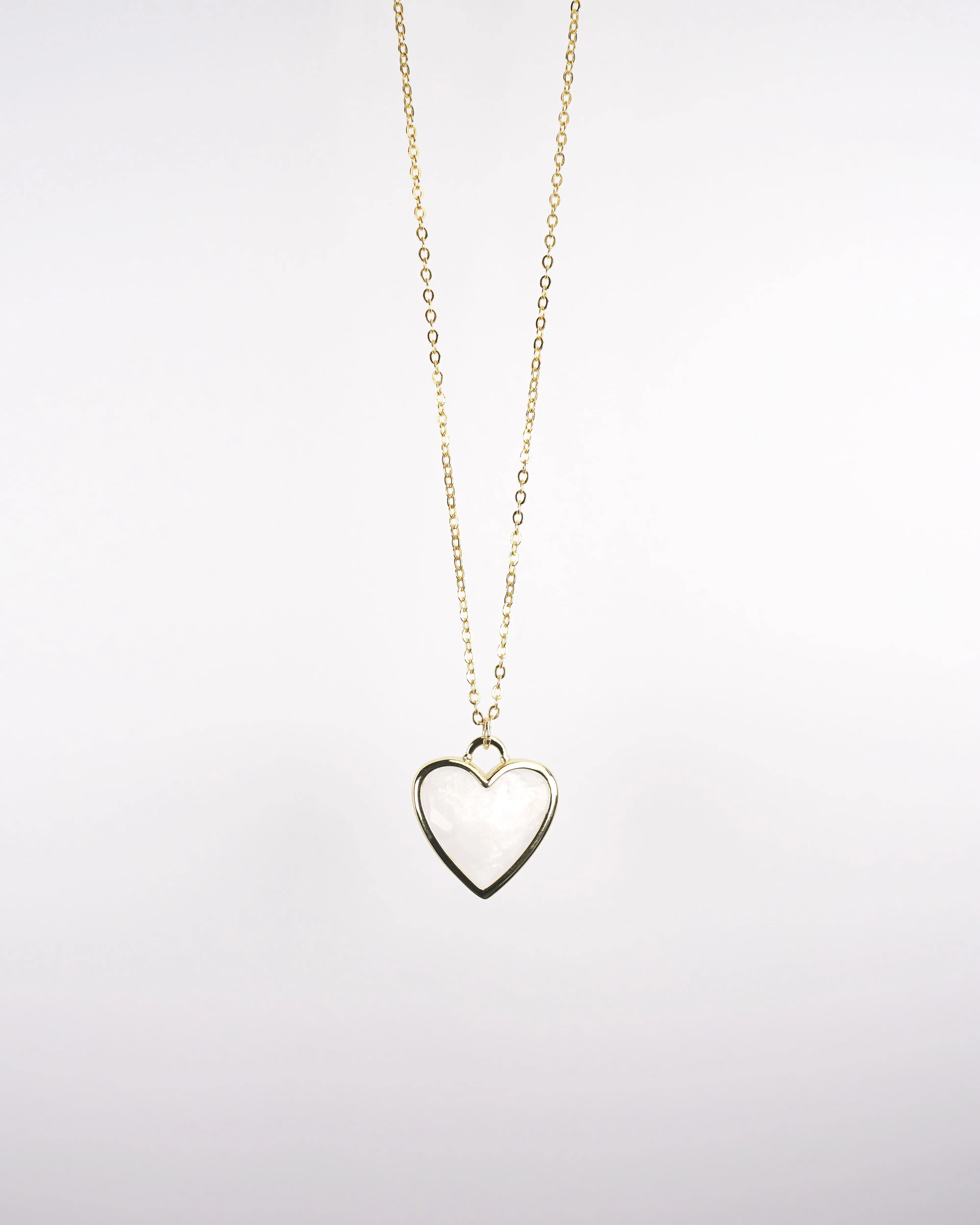 Small Heart Stone Pendant Necklace