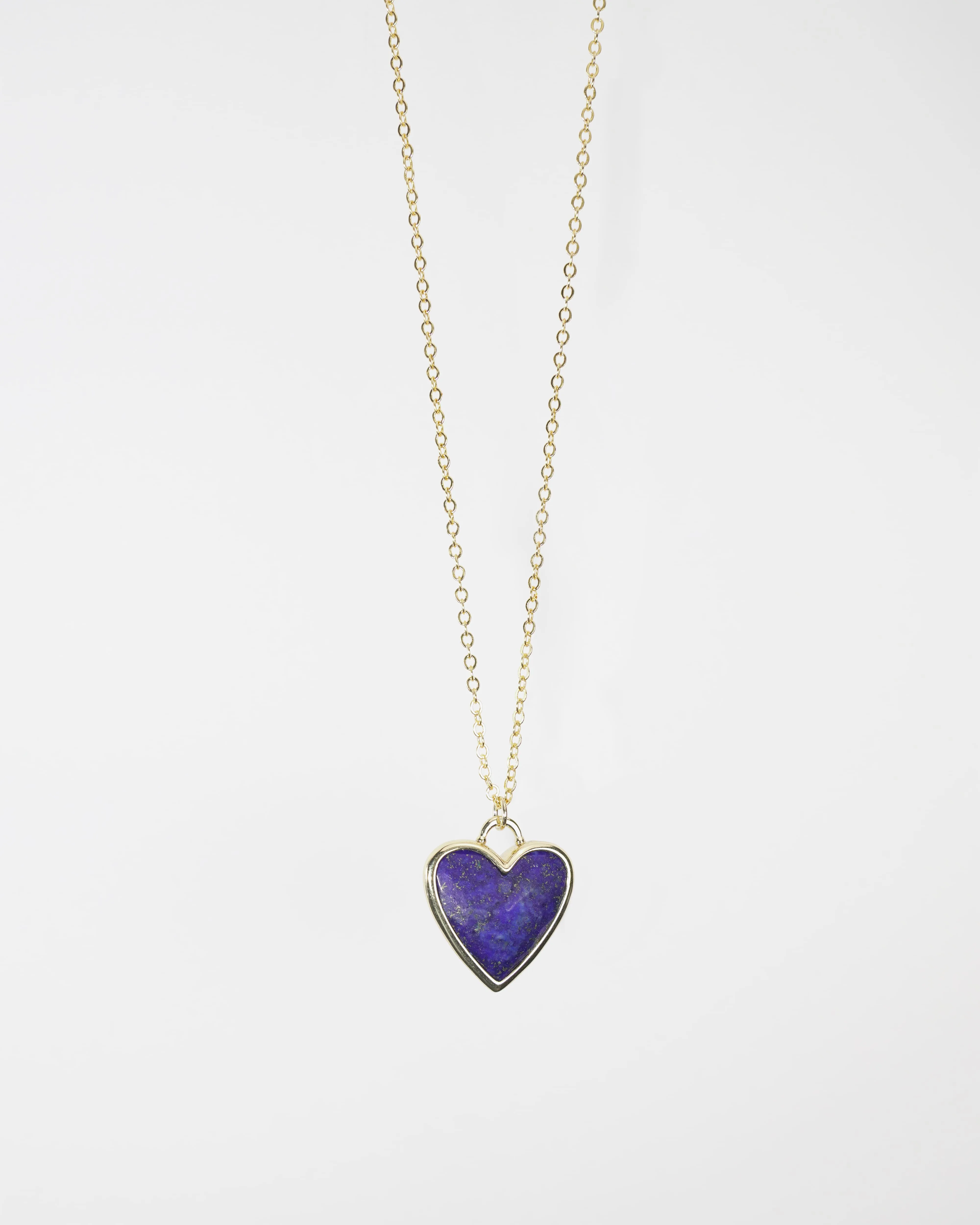 Small Heart Stone Pendant Necklace