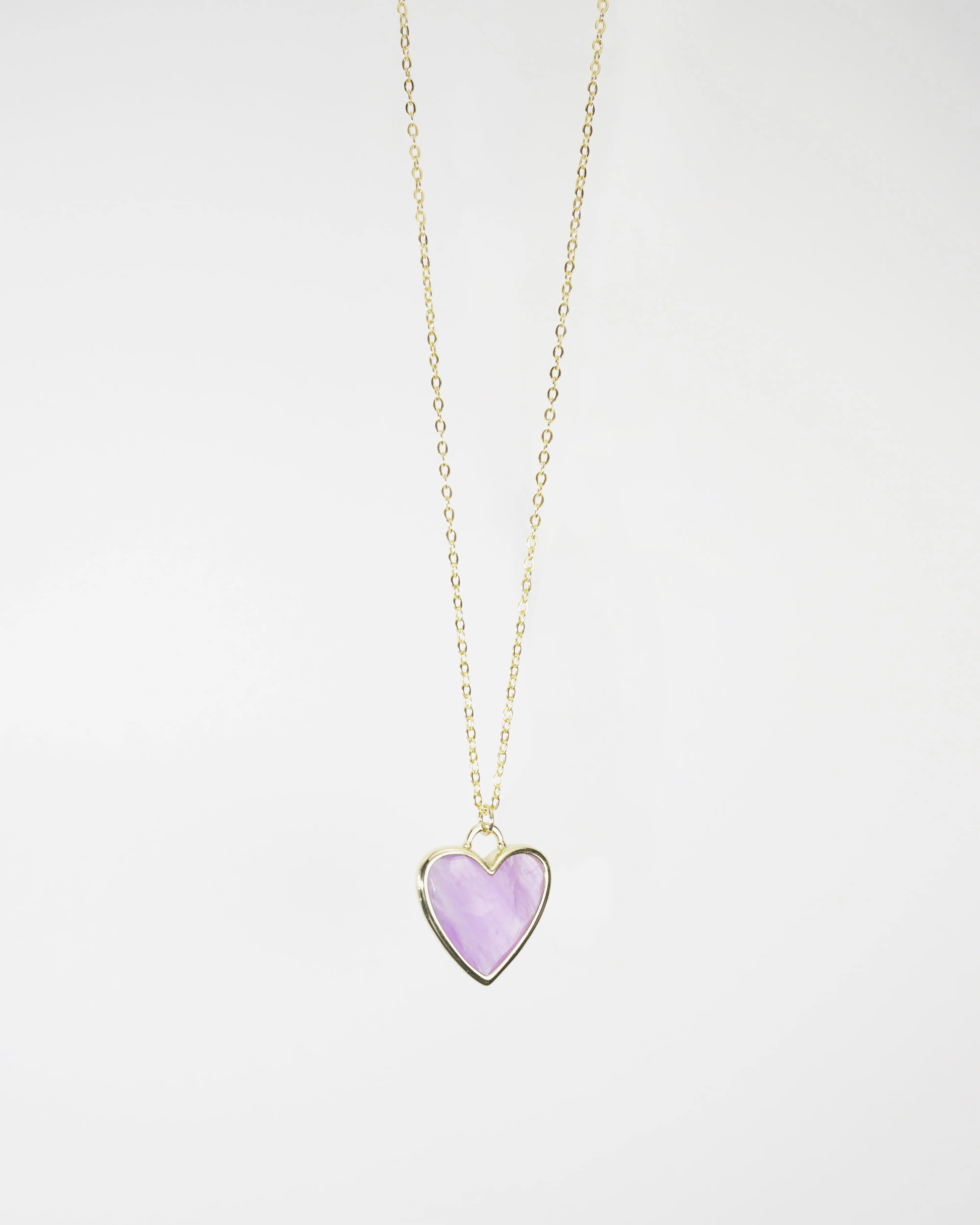 Small Heart Stone Pendant Necklace