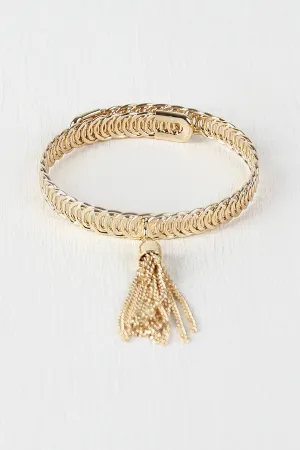 Stacked Ring Closed Bangle Chain Bracelet