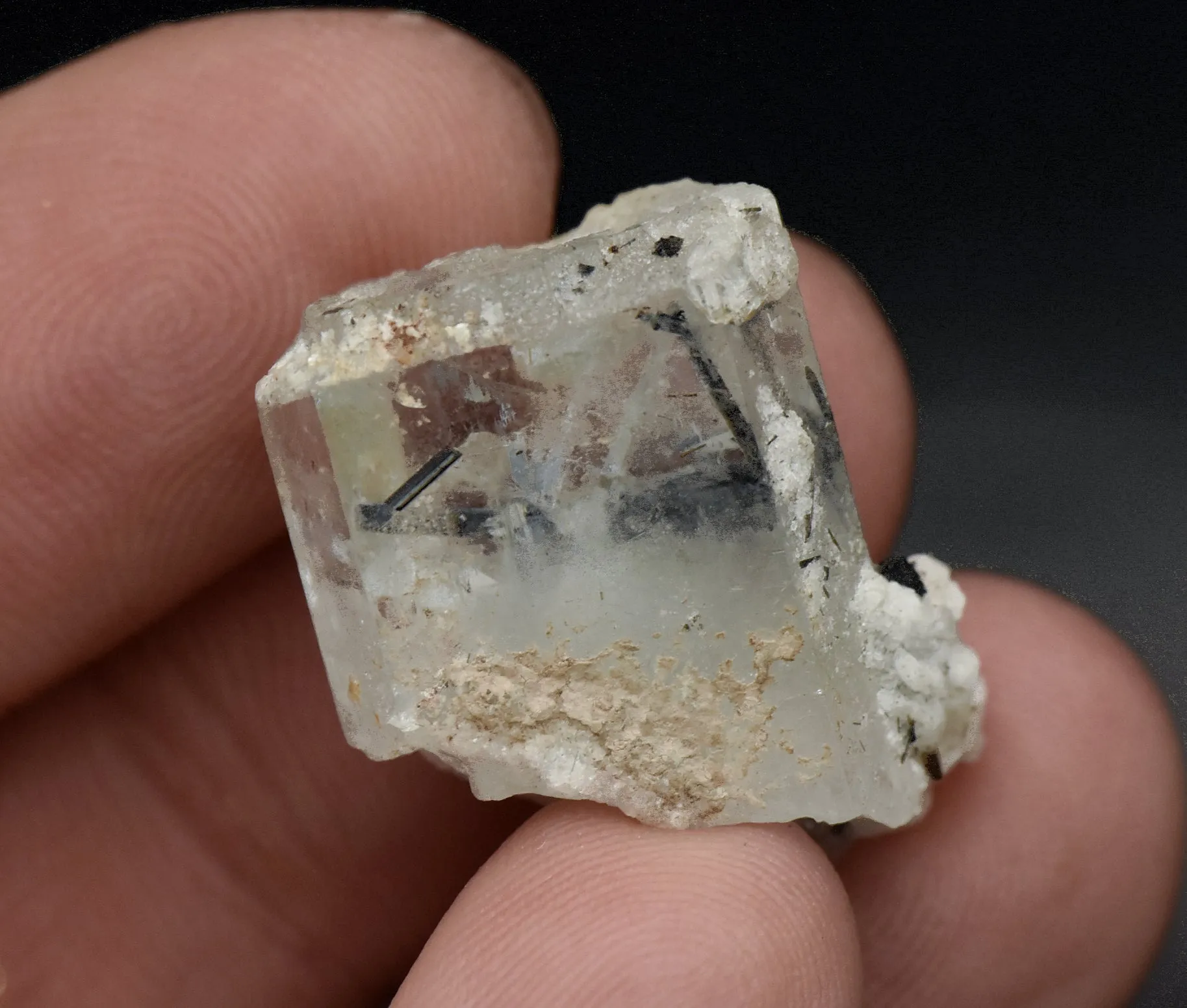 Tourmalinated Aquamarine Crystal - Pakistan