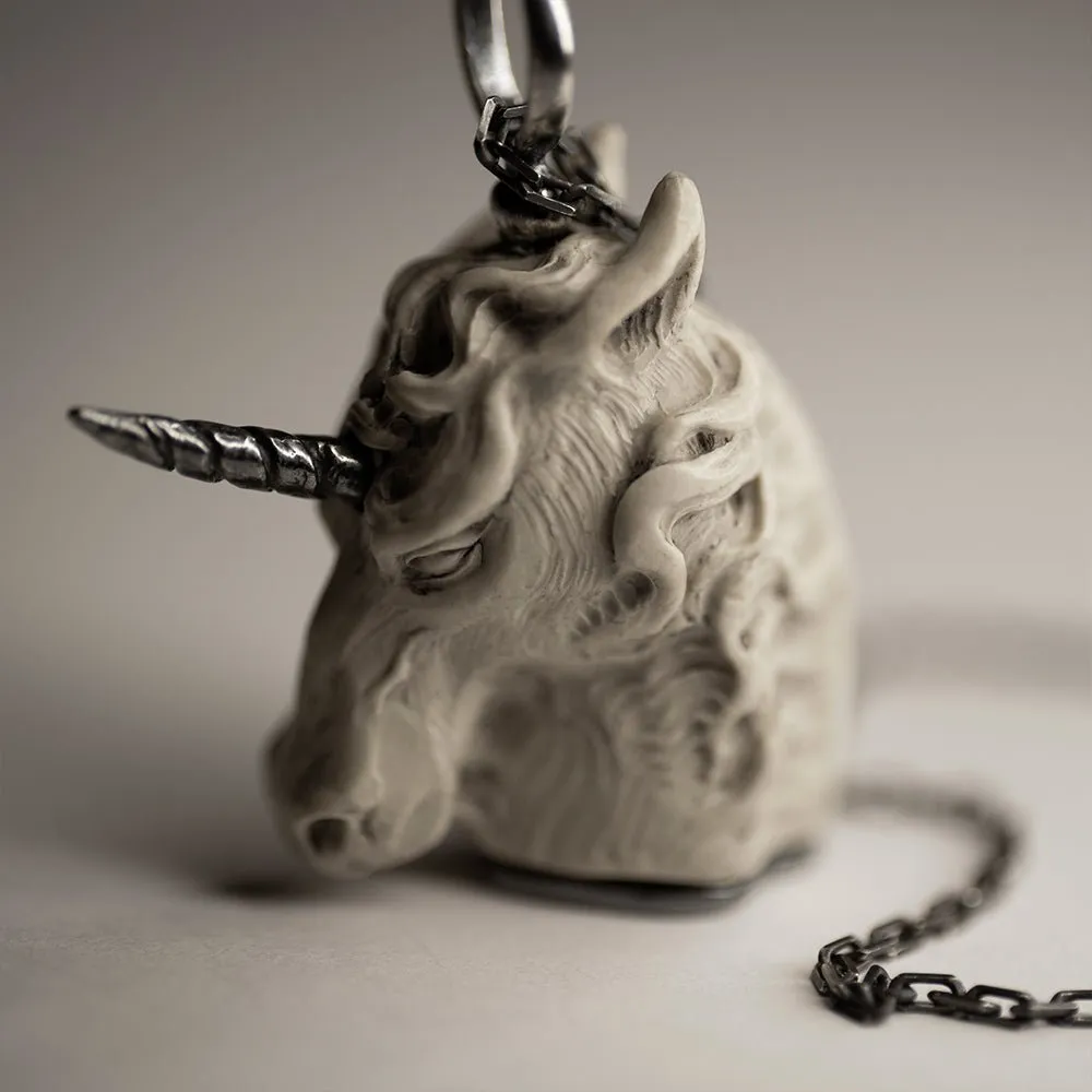 White Unicorn pendant - final sale