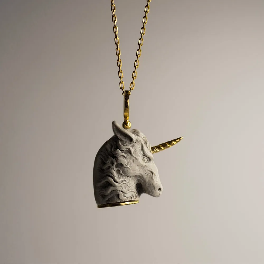 White Unicorn pendant - final sale