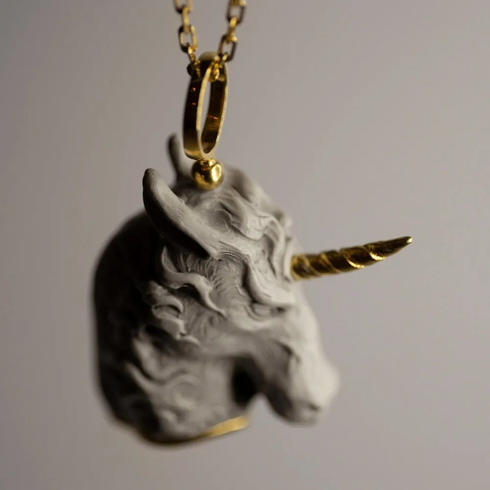 White Unicorn pendant - final sale